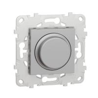 UNICA NEW LED СВЕТОРЕГУЛЯТОР повор-наж, универсальный 5-200Вт, алюминий - артикул NU551430