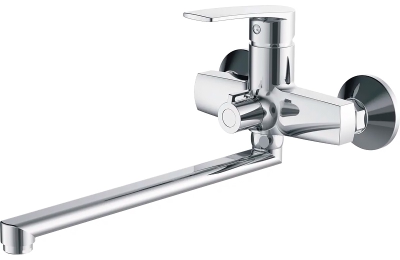Смеситель для ванны HAIBA HB22587, длинный излив, латунь, хром - артикул K0000180744