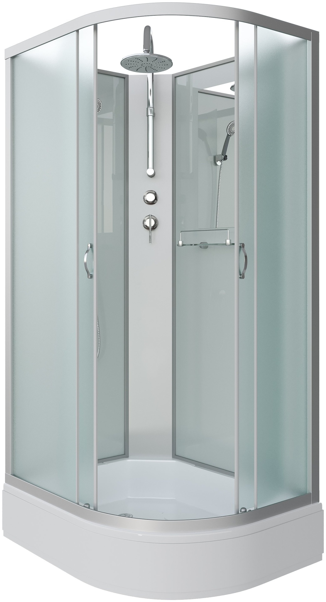 Душ.кабина Niagara NG-33084-14LBKT (1000х800х2150) средний поддон (26см) стекло МАТОВОЕ 4 места - артикул K0000105990