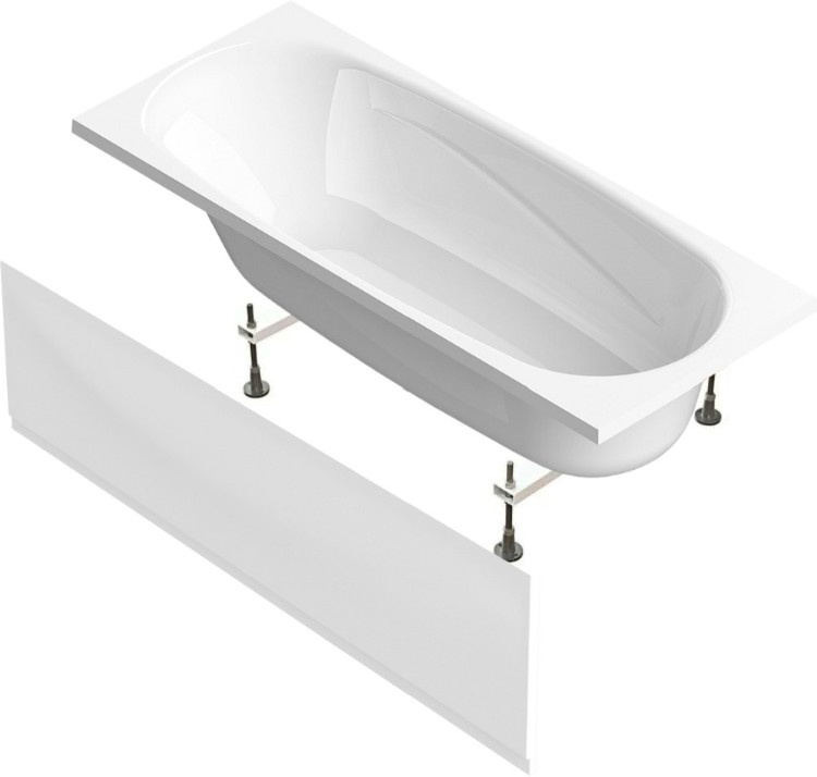 Комплект Ванна Domani-Spa Standard 1500*700*410 (С НОЖКАМИ и экраном + сифон + лента бордюрная 38*335 мм - артикул K0000167870