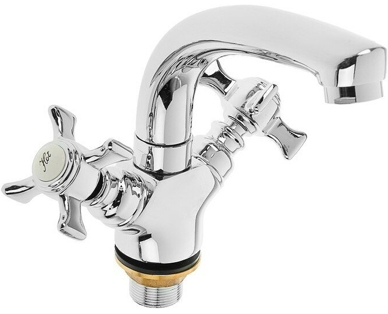 Cмеситель A9670 для раковины,с двумя рукоятками.Хром. - артикул K0000203640