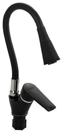 BRIMIX - Смеситель для кухонной мойки, с гибким изливом, корпус из высокопр пластик.черный  5908 - артикул K0000231316