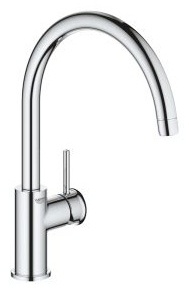 Сместель для мойки GROHE BauCurve однорычажный 1/2″, DN 15, хром (30547000) - артикул K0000089577