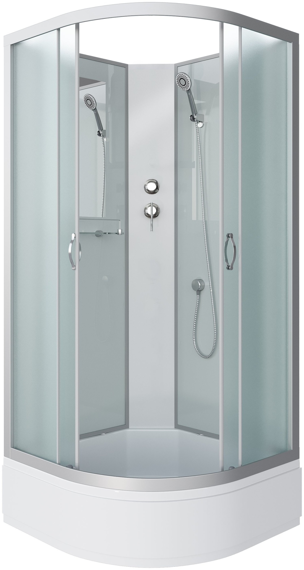 Душ.кабина Niagara NG-3302-14BK (1000х1000х2000) средний поддон(26см) стекло МАТОВОЕ 4 места - артикул K0000105973