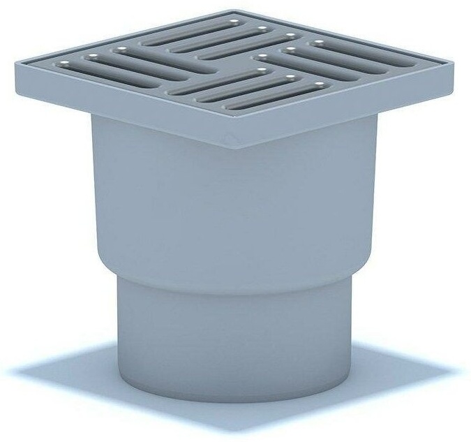 трап верт.вып.не регул 100  с решеткой нерж. 15х15 (ТА1212)  8 шт - артикул K0000002076