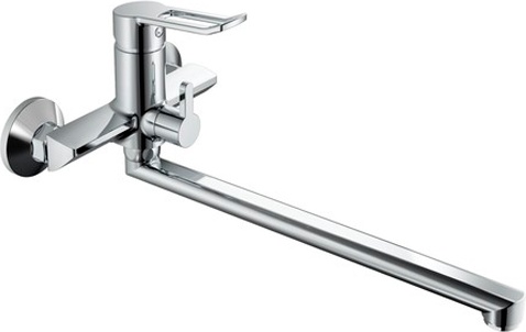Смеситель для ванны HAIBA HB22556, длинный излив, латунь, хром - артикул K0000180741