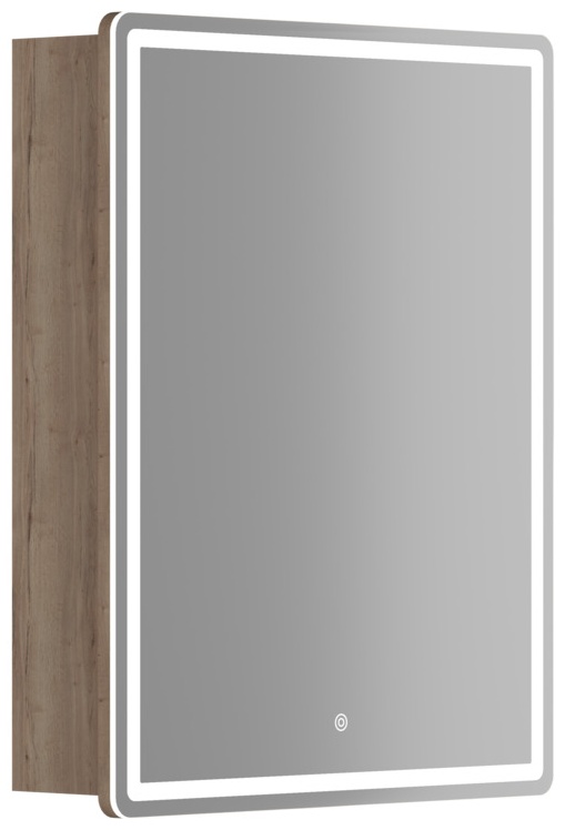 MI60ECH Зеркальный шкаф для ванной комнаты Mirror 590x150х740 мм, с LED подсв, цвет дуб чарльстон - артикул K0000220299