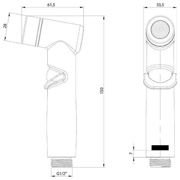LM8140C "Аксессуары" Лейка для биде, хром, блистер - артикул K0000082060
