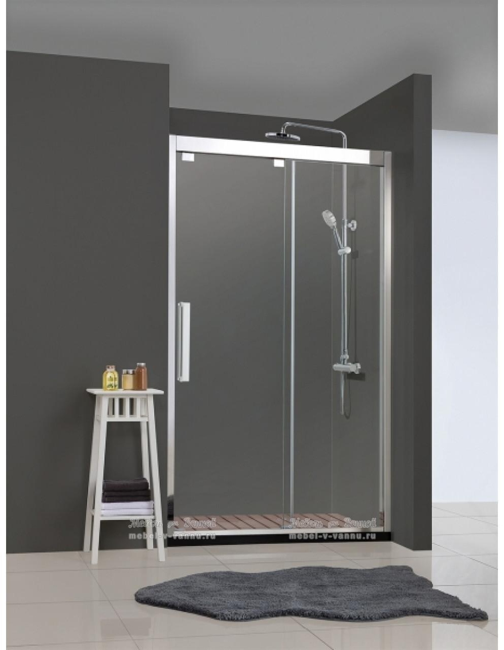 BD120.4103S Душевая дверь BRAVAT STREAM 1200x2000 в нишу с 1 раздвиж. дв. с автодоводч. 8 мм - артикул K0000048108