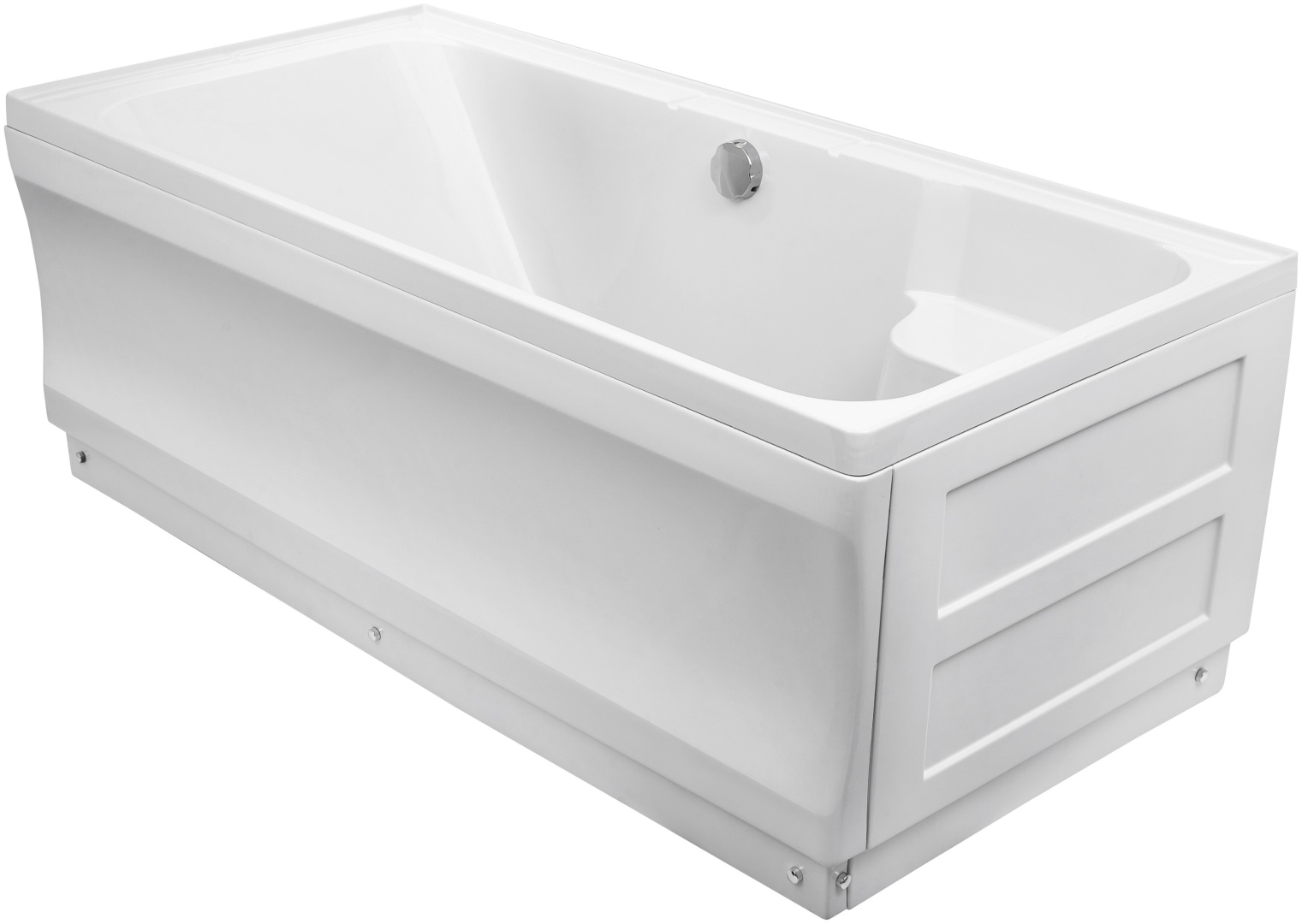 Ванна акриловая прямоугольная WEMOR 170/75/55 S 1700*750*550 (каркас и экран в комплекте) - артикул K0000097382