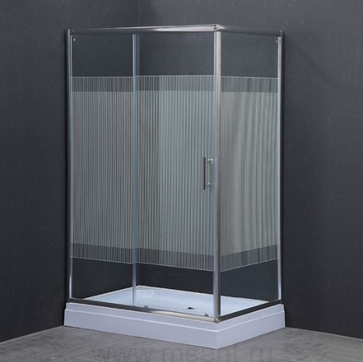 Душ.ограждение 33V прозрачное стекло с рисунком линии, с поддоном, 1200*800*1925 - артикул K0000228949