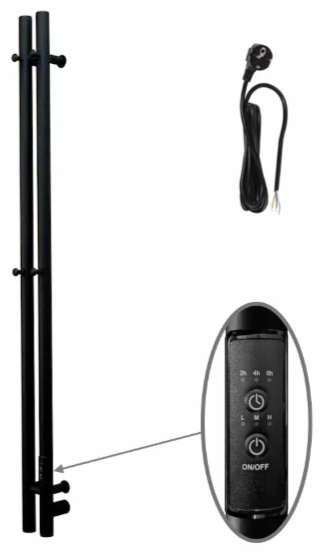 Полотенцесушитель Пэк сп Вектор кв 2 120*10 черный ВГП - артикул K0000237589