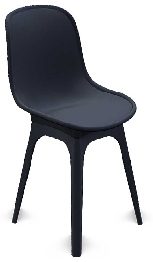 Стул ЭТРО BIO сиденье черное ножка пласт.черная - артикул K0000057117
