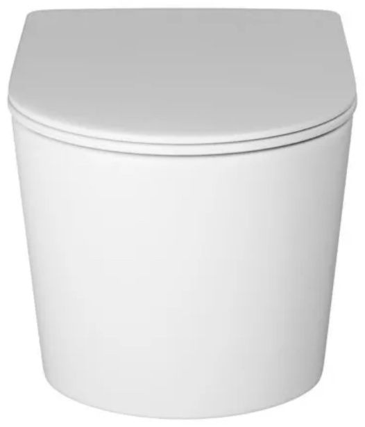 Унитаз подвесной Grossman GR-4499MSQ (520х360х365) безободковый,смыв торнадо,белый матовый с тонкой крышкой,микролифт,1 место - артикул K0000227372