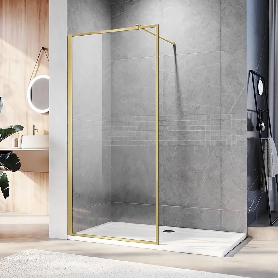 Душевая перегородка Veconi KR-81G Арт. KR81G-100-01-C8 Стекло прозрачное/8 мм (980-1000/2000) - артикул K0000168974