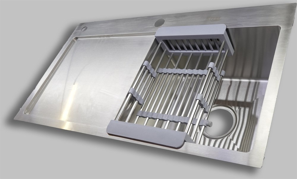 Кухонная мойка 780*430 арт.ST-ASD7843BRR матовый хром, правая - артикул K0000079885