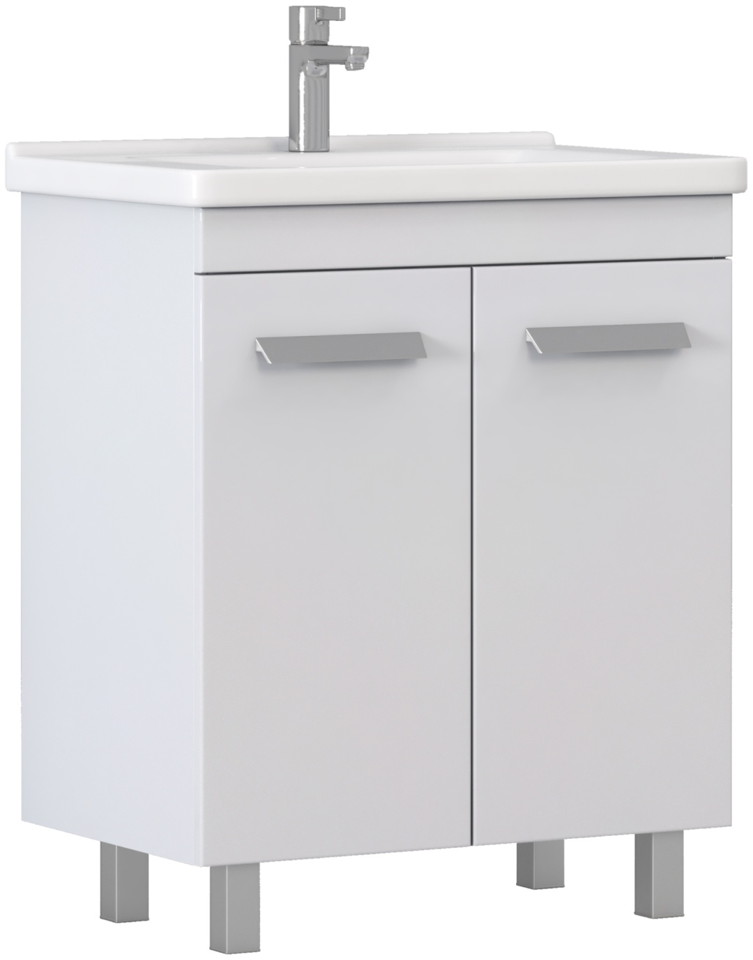 Комплект тумбы напол. Nova 600 белый 2 двери с умыв. Миранда - артикул K0000232246