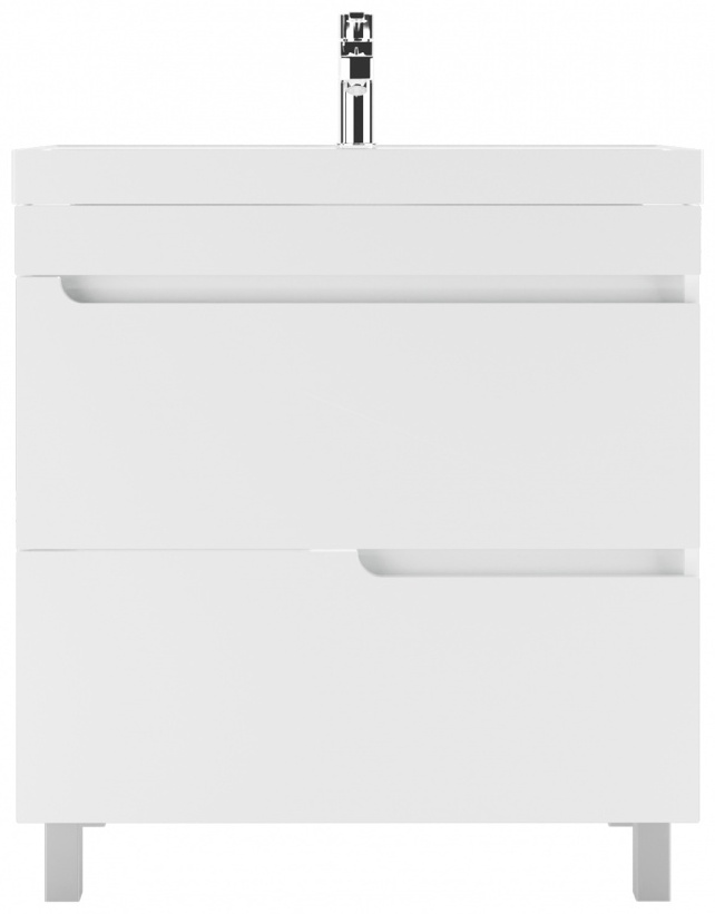 Комплект Тумба "Bazis 80" Веста с двумя ящиками В2 Адай с умывальником - артикул K0000220748