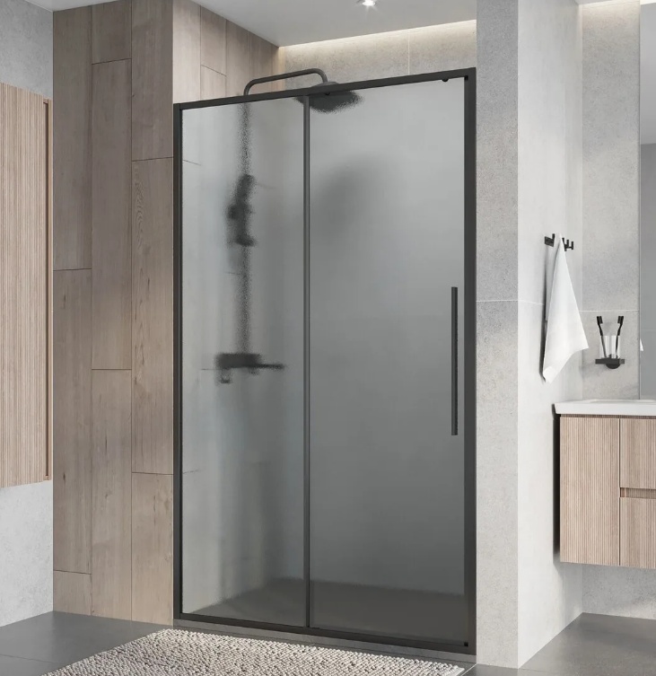 Дверь в нишу Niagara Nova NG-34-L12CHGR (120х195) графит,раздвижная влево,стекло шиншилла,1 место - артикул K0000215517