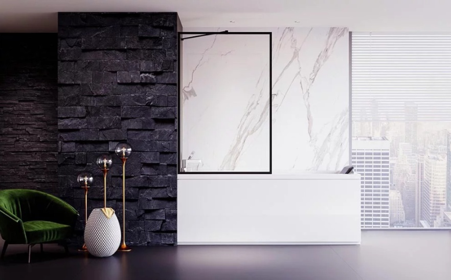 Душ. шторка Veconi PL-85B Арт. PL85B-60-01-C8 Стекло прозрачное/5 мм - артикул K0000271214