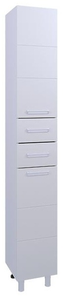 Пенал, 2 двери 2 ящика, 300, коллекция (Сара, Основной, Белый снег, Молочный глянец) - артикул K0000083522