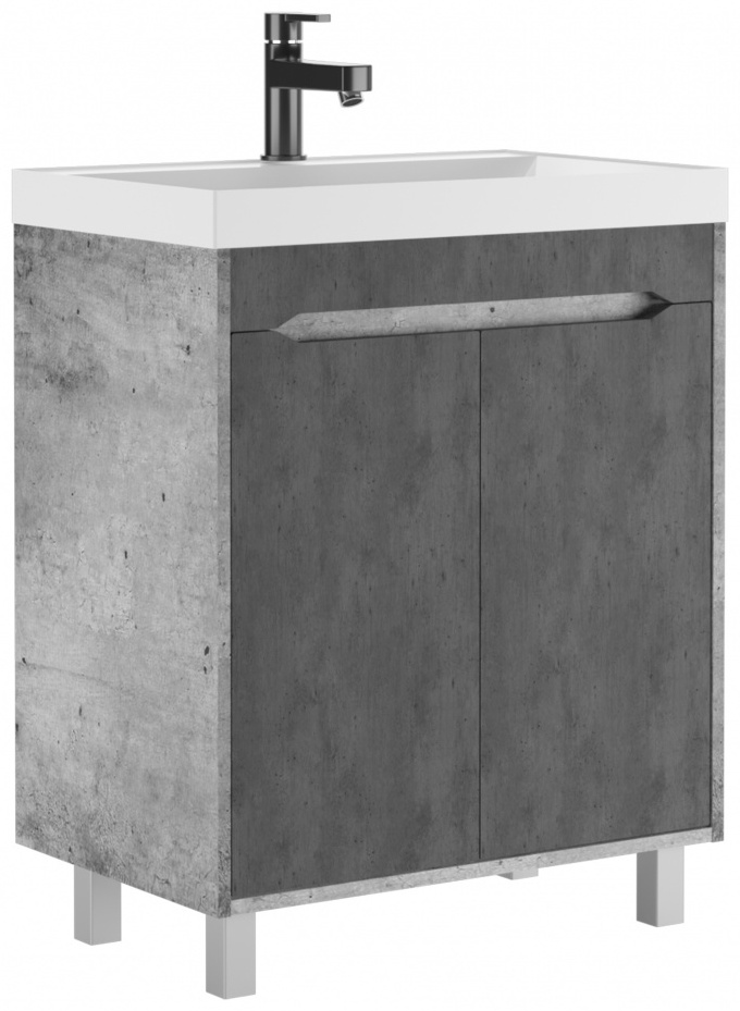 Комплект Тумба "Classica 70" Loft без ящика Бетон Байтерек с умывальником - артикул K0000220756