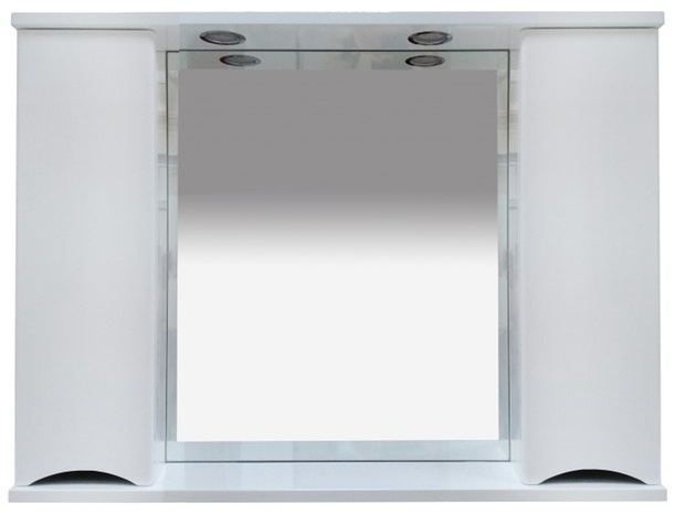 Элвис - 105 Зеркало-шкаф (свет) белая эмаль - артикул K0000042046