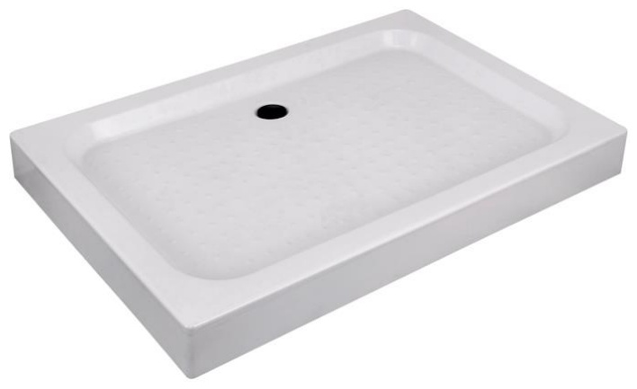 Душевой поддон прямоугольный , с сифоном, 1200*800*125 мм, белый (P-128125R-WH), ABS-пластик - артикул K0000227629