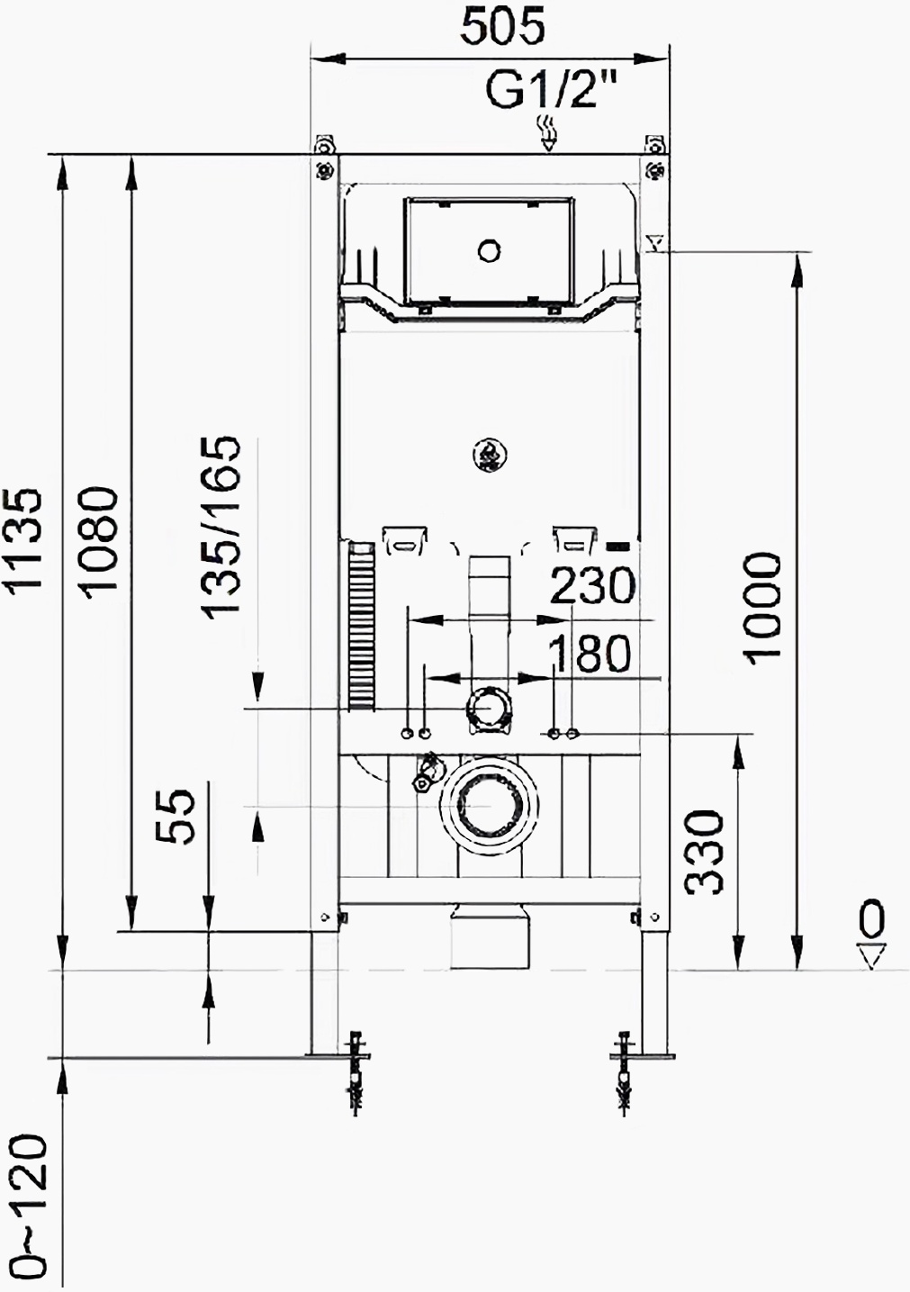 Скрытая система инсталляции CF3GT1900-10CH с клавишей управления CF3BT7912CH (хром)+Унитаз подвесной COMFORTY 110 безободковый, сиденье дюропласт soft - артикул K0000203217