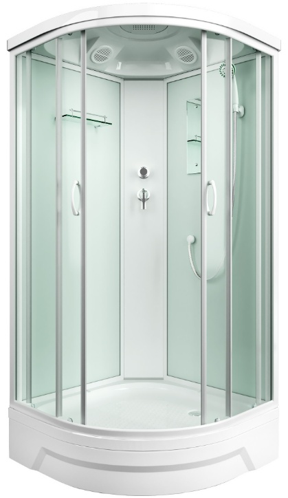Душевая кабина MIRWELL MR351026-C3-RUS 1/4 круга 1000x1000x2150 средний поддон - артикул K0000233072