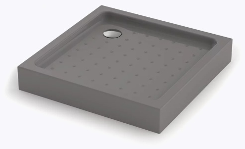 Душ. поддон Veconi TZ-52GR Арт. TZ52GR-100-C5 Акриловый (1000x1000x150, серый, квадратный) - артикул K0000235989