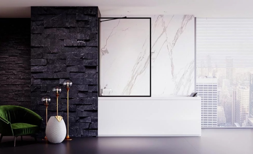 Душ. шторка Veconi PL-85B Арт. PL85B-80-01-C8 Стекло прозрачное/5 мм - артикул K0000271216