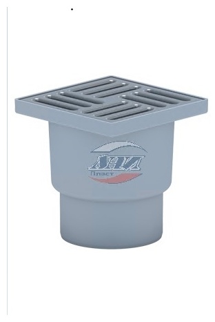 ТQ1212 Трап верт. нерегулируемый с выпуском 110мм, с нержавеющей решеткой 150*150 сухой - артикул K0000057346