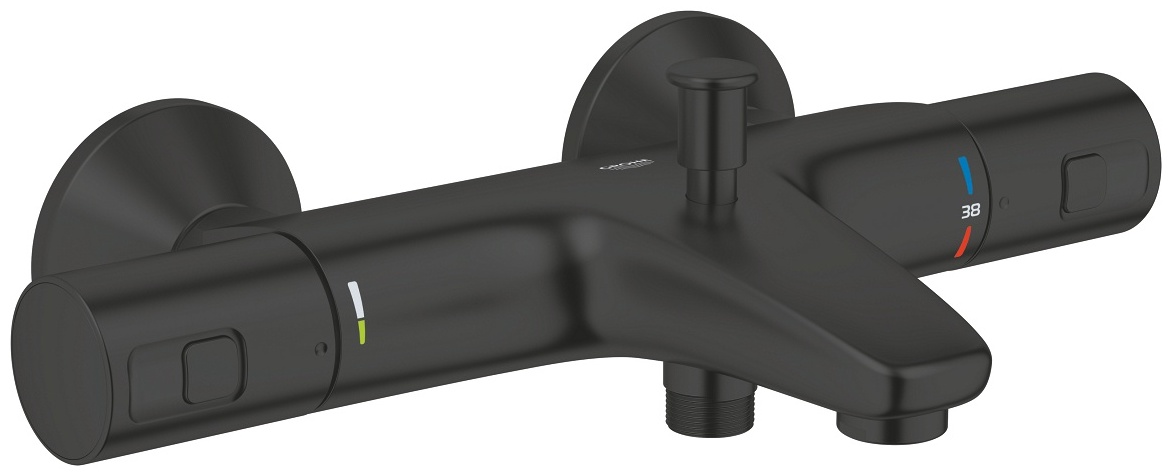 Сместель для ванны GROHE Precision термостат, DN 15, черный матовый (345982430) - артикул K0000171284