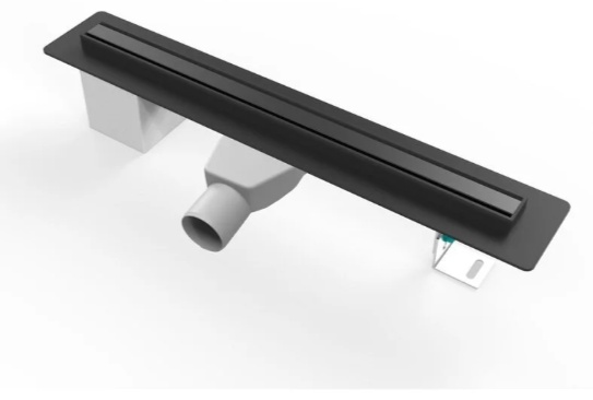 Трап линейный для пола, поворотный сифон, черный MCH CH600SLC - артикул K0000261887