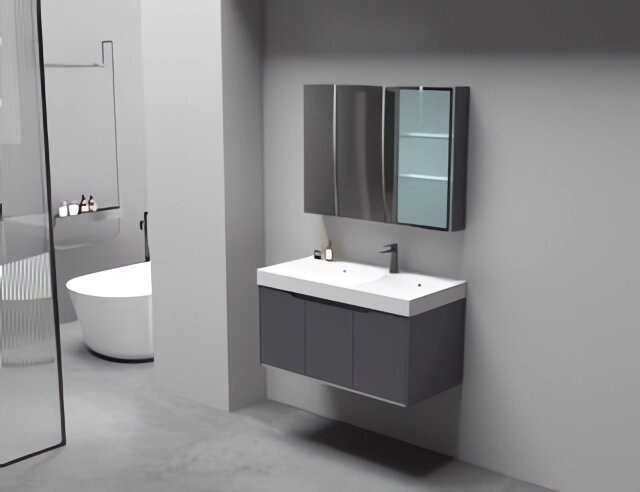 MAIELLA 60 Комплект мебели тумба 605*460*510 с зеркальным шкафом и двойной раковиной, сифоном и двойным сливным шлангом Ceruttispa - артикул K0000108977