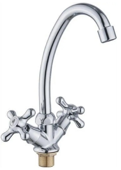 Смеситель Cronwil CD340-49 для кухни с высоким изливом крепление гайка, хром   (20шт) - артикул K0000107935