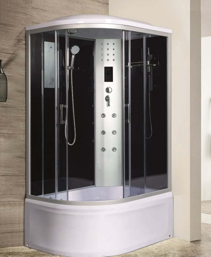 Душевая кабина DUNAY XL 120/90/44 TH R 120*90*230 (правая, чёрные стенки,тон.стекло,высокий поддон) - артикул K0000097006