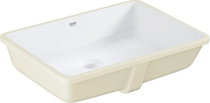 Раковина встраиваемая снизу Grohe cube ceramic 50 с переливом (492 x 370) - артикул K0000047224