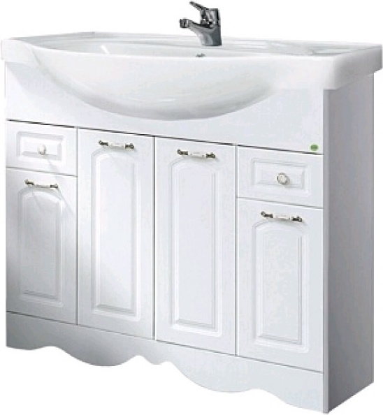 Тумба Vako "Классика Энигма 1000" ольха белая 11689 с умывальником - артикул K0000077489