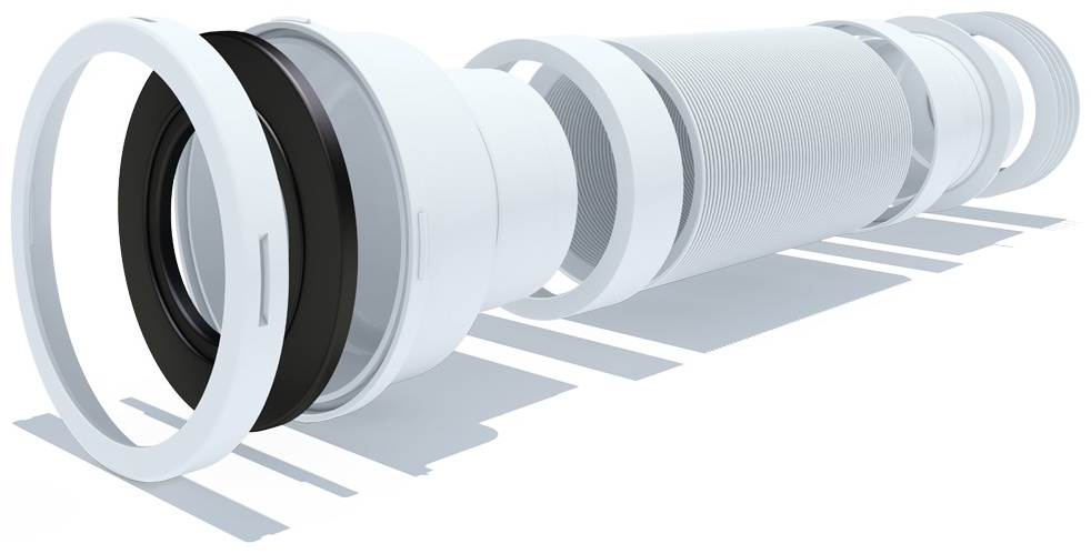 K728R Удлинитель гибкий для унитаза 295-750мм - артикул K0000048357