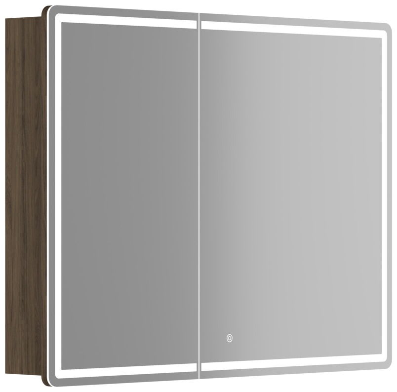 MI100ECH Зеркальный шкаф Mirror 990x150х740 мм, с LED подсветкой, цвет дуб чарльстон - артикул K0000220295