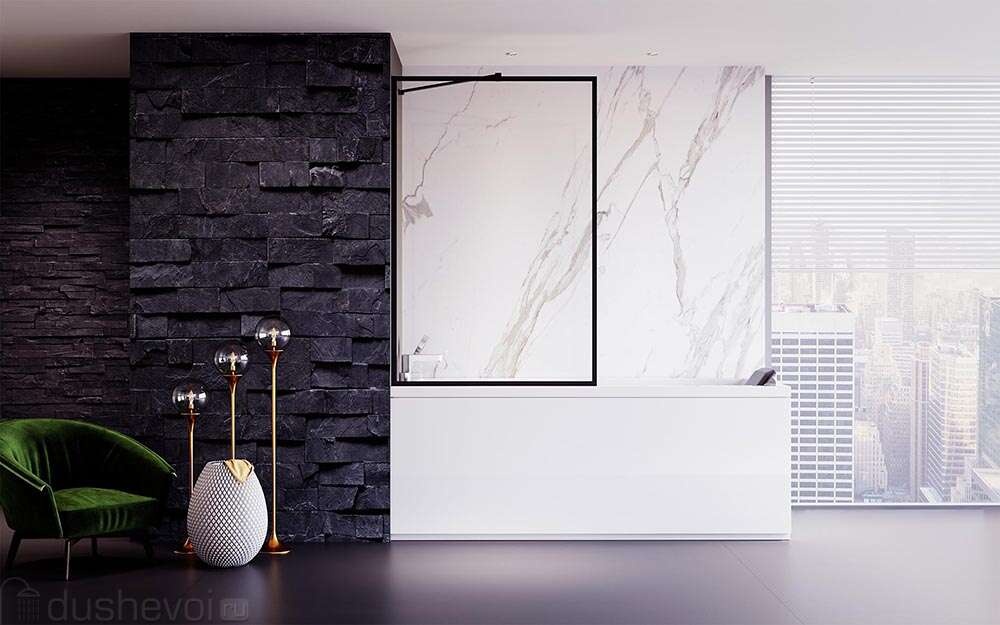 Душ. шторка Veconi PL-85B Арт. PL85B-70-01-C8 Стекло прозрачное/5 мм - артикул K0000271215