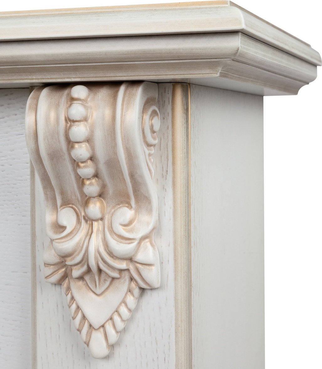 Портал для электрокамина ANITA CORNER STD/EUG WT-559G (980х900х603, МДФ,дуб белый с золотой патиной) - артикул K0000101825