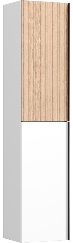 PDL35W Шкаф-пенал SANCOS Delta подвесной дуб светлый/белый , 350х300х1600 мм, арт. PDL35W - артикул K0000220309