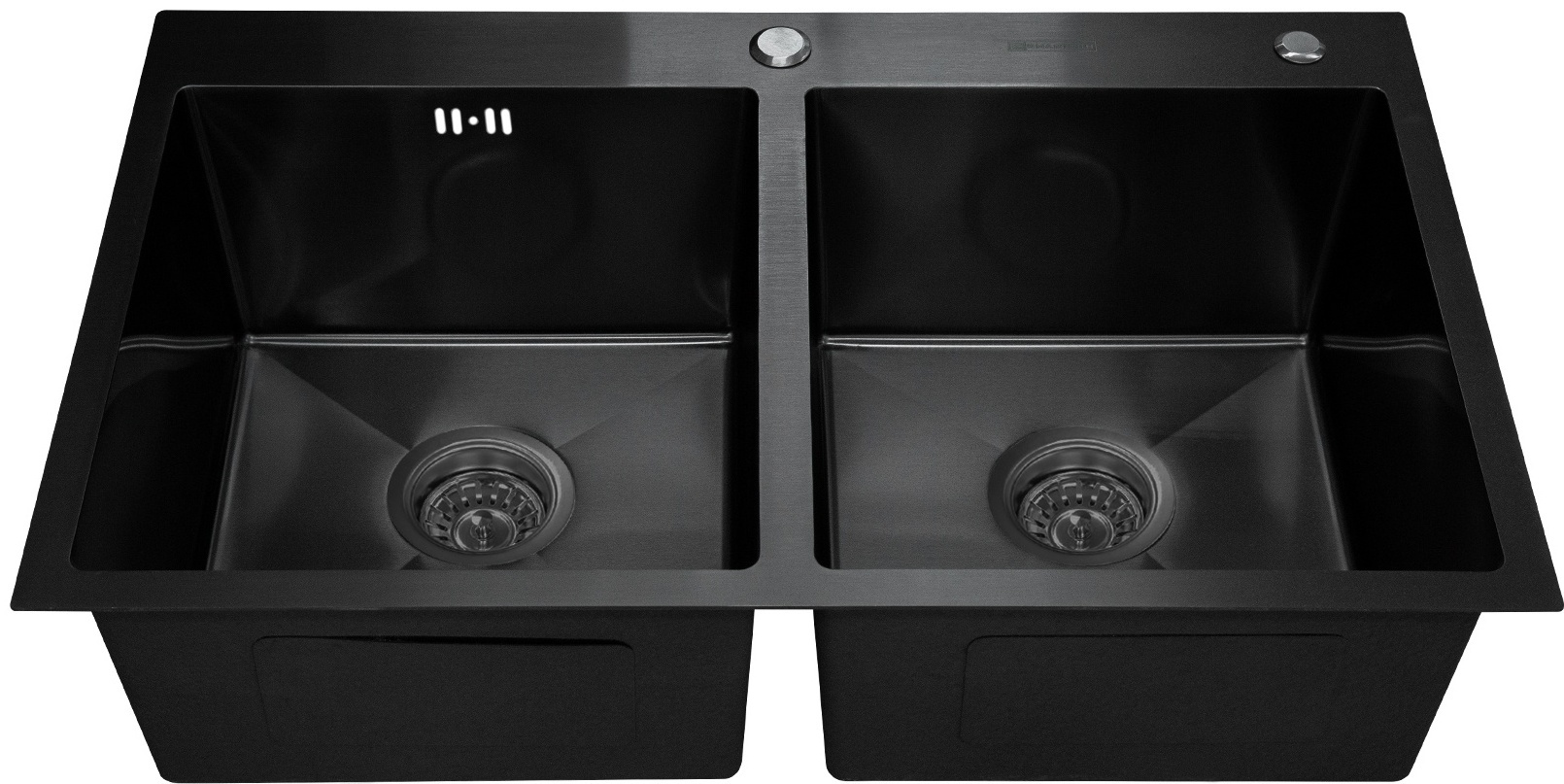 780x430x225 Мойка врезная двойная SMARTECH BLACK - артикул K0000183857