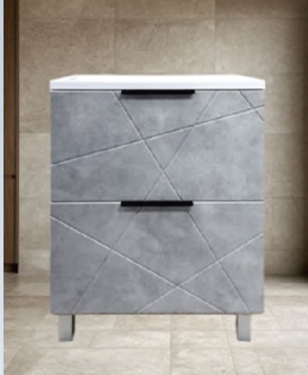Комплект Тумба Геометрия 50 2ящика графит (с раковиной Como 50) - артикул K0000229719