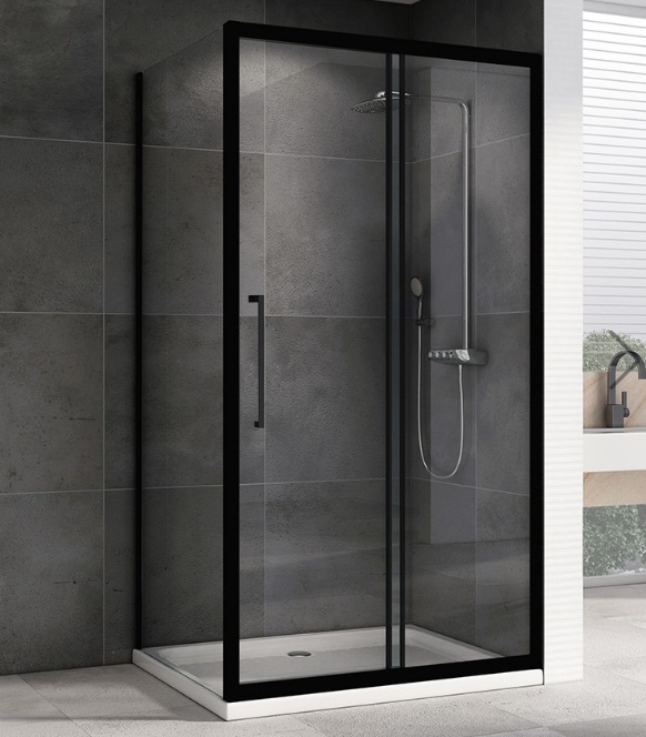 Душевой уголок ABBER Schwarzer Diamant AG30100BH-S80B 100*80*195 чёрный (6мм) - артикул K0000084865