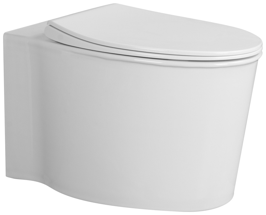 Унитаз ABBER Bequem AC1127 подвесной белый, безободковый, смыв торнадо и струйный смыв - артикул K0000234839