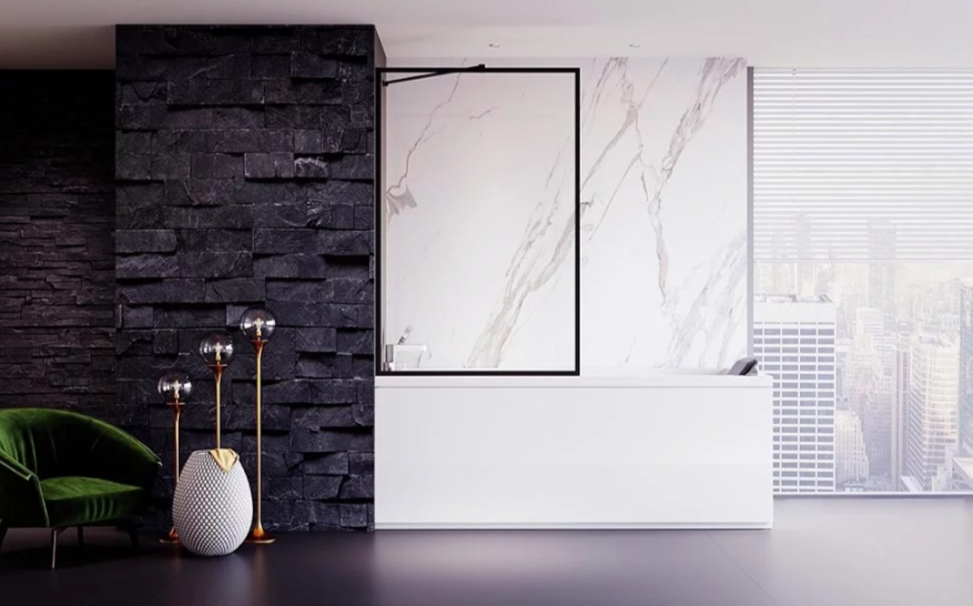 Душ. шторка Veconi PL-85B Арт. PL85B-90-01-C8 Стекло прозрачное/5 мм - артикул K0000271217